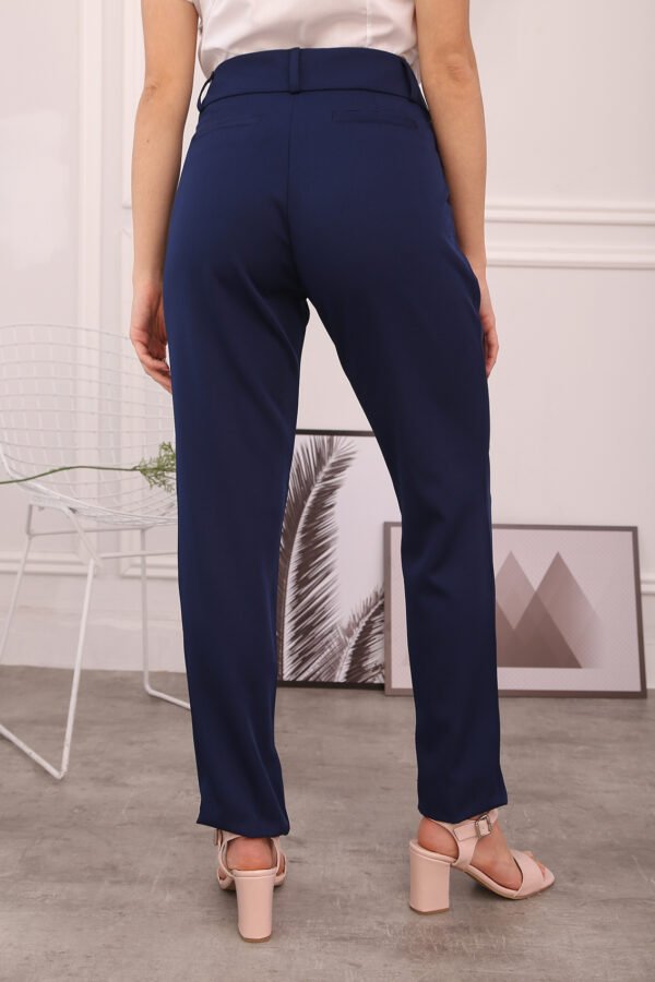 Pantalón tiro alto tropical con lycra con pinza - Imagen 4